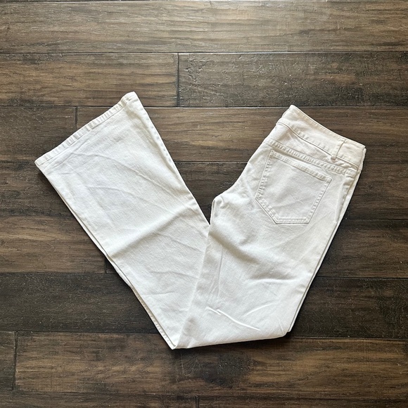 ALICE + OLIVIA Vintage Pink Pipe White Flare Pant Sz 6 - Picture 5 of 5